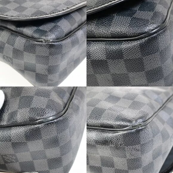 LOUIS VUITTON Daniel MM Shoulder Bag Damier Graphite Leather BK N58029 89FA587 - Picture 7 of 16